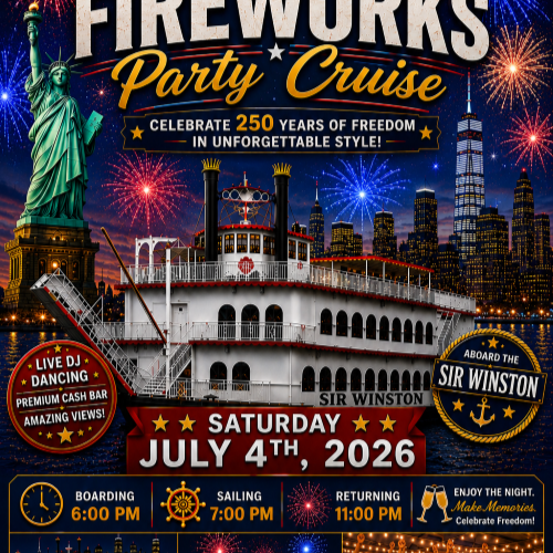 America 250 Fireworks Party Cruise NYC July 4th 2026 