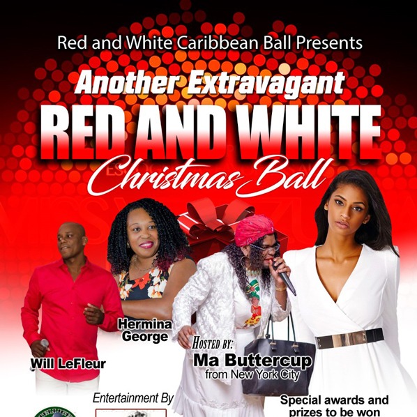 Caribbean Ball \ Another Extravagant Red and White Christmas Ball