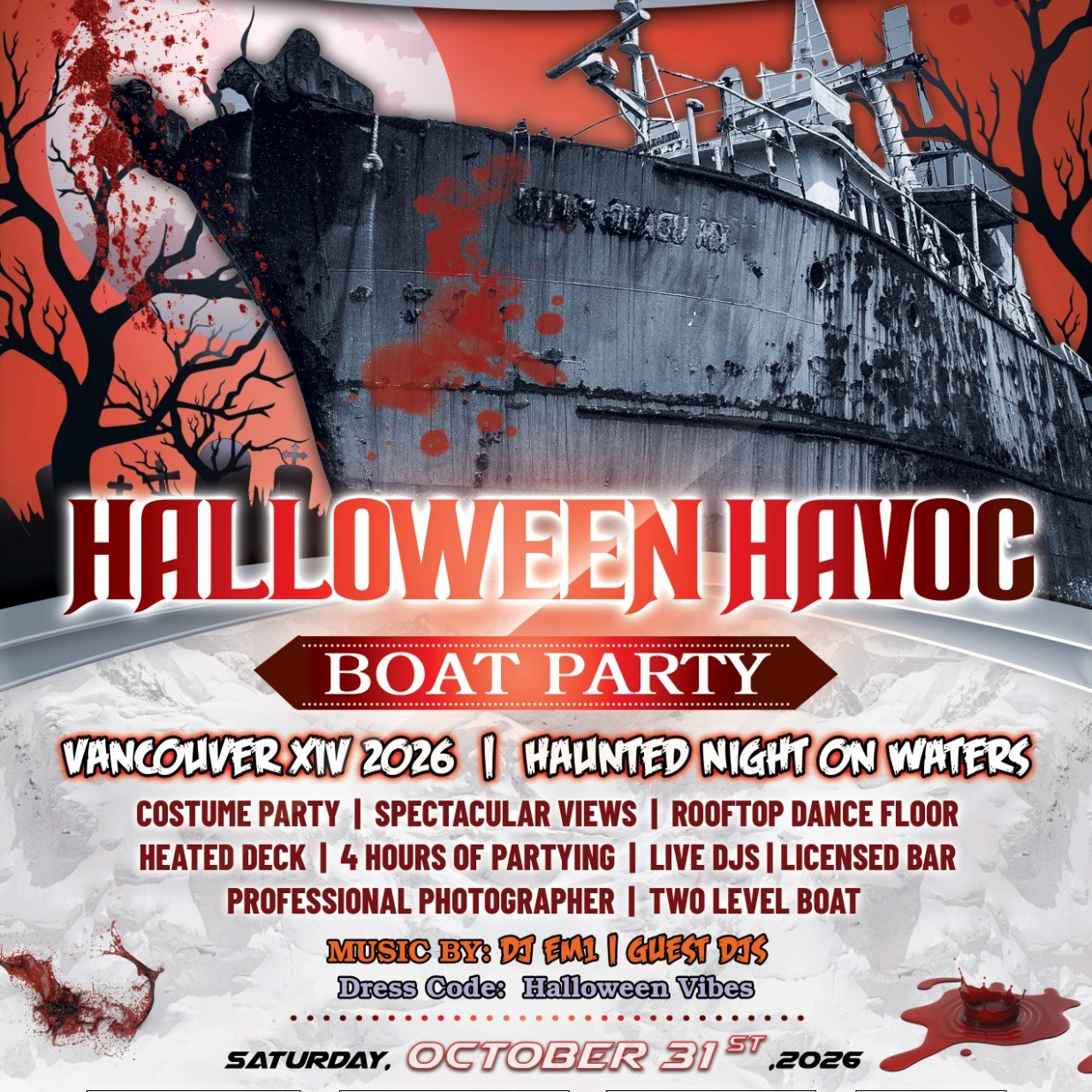 HALLOWEEN HAVOC BOAT PARTY VANCOUVER XIV 2026 | HAUNTED NIGHT ON WATERS 