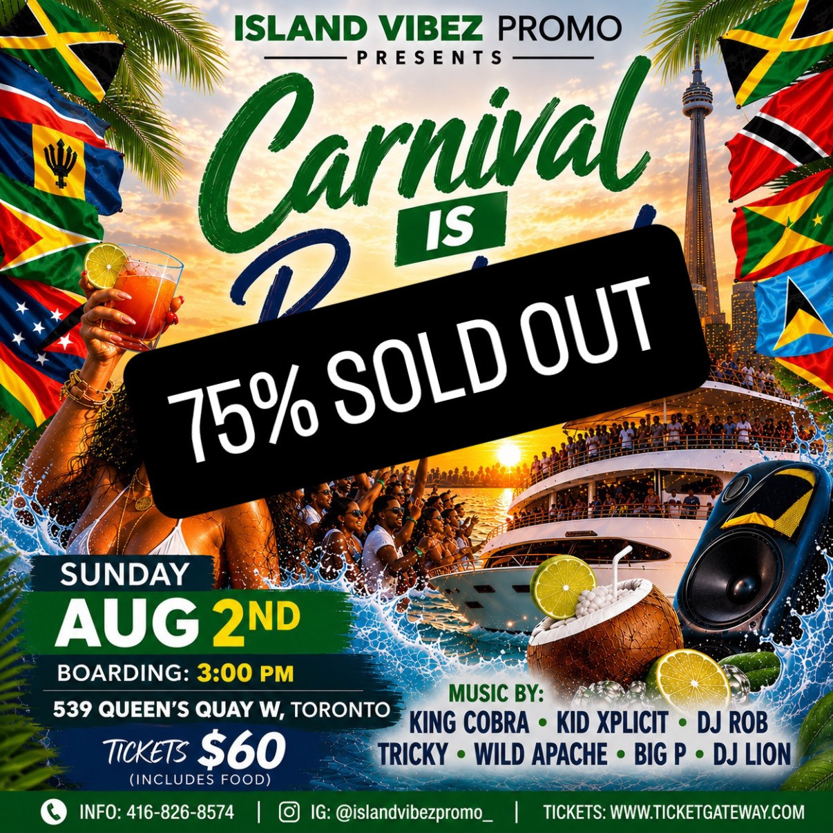 Carnival Is Bachannal - Caribana Sunday Cruise 