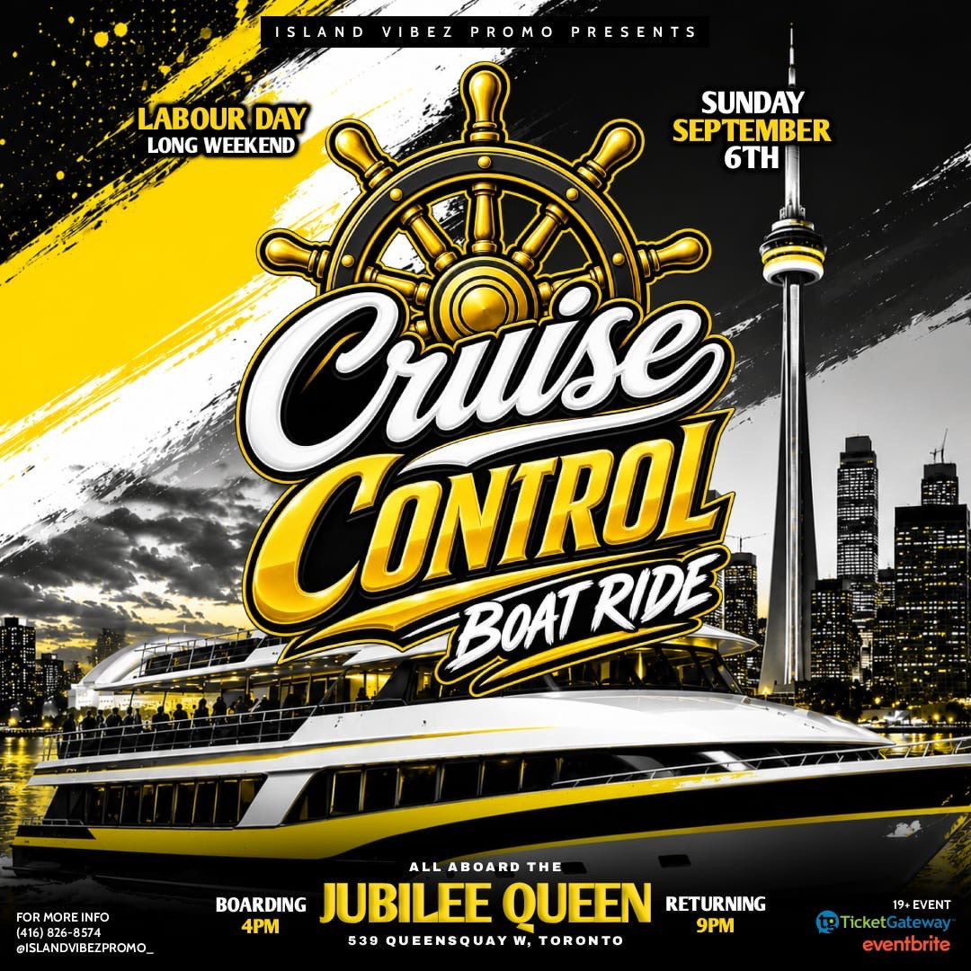 Cruise Control - Labour day Boat Cruise $40 