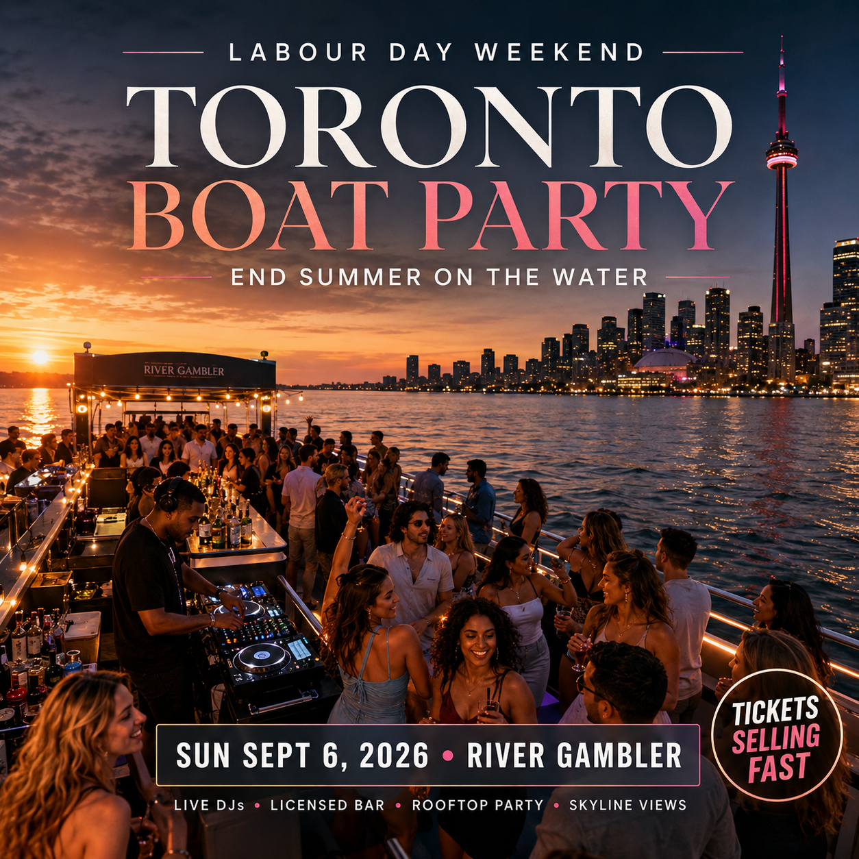 End of Summer Party Toronto 2026 | Sunset Boat Cruise 