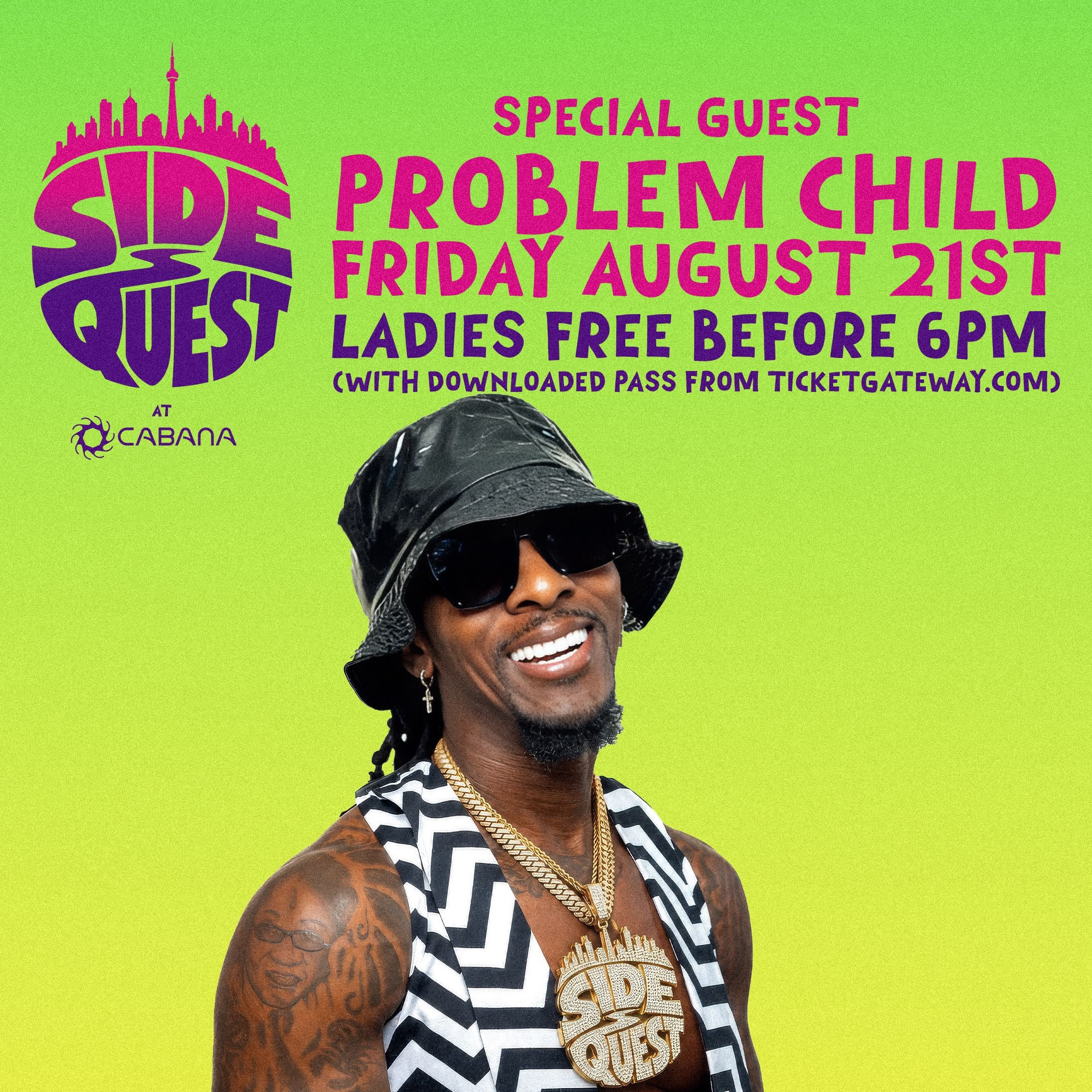 SIDE QUEST @ Cabana | Friday, August 21st 