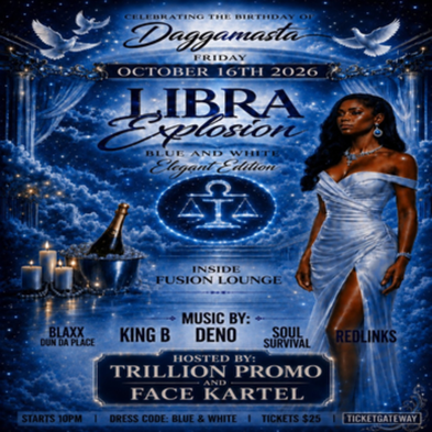 LIBRA EXPLOSION BLUE AND WHITE AFFAIR 