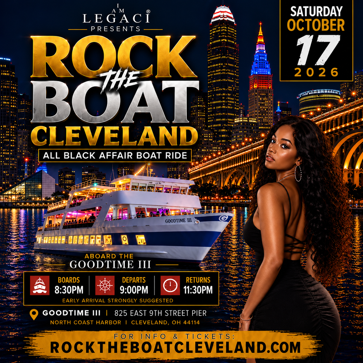ROCK THE BOAT CLEVELAND | All Black Affair Boat Ride 