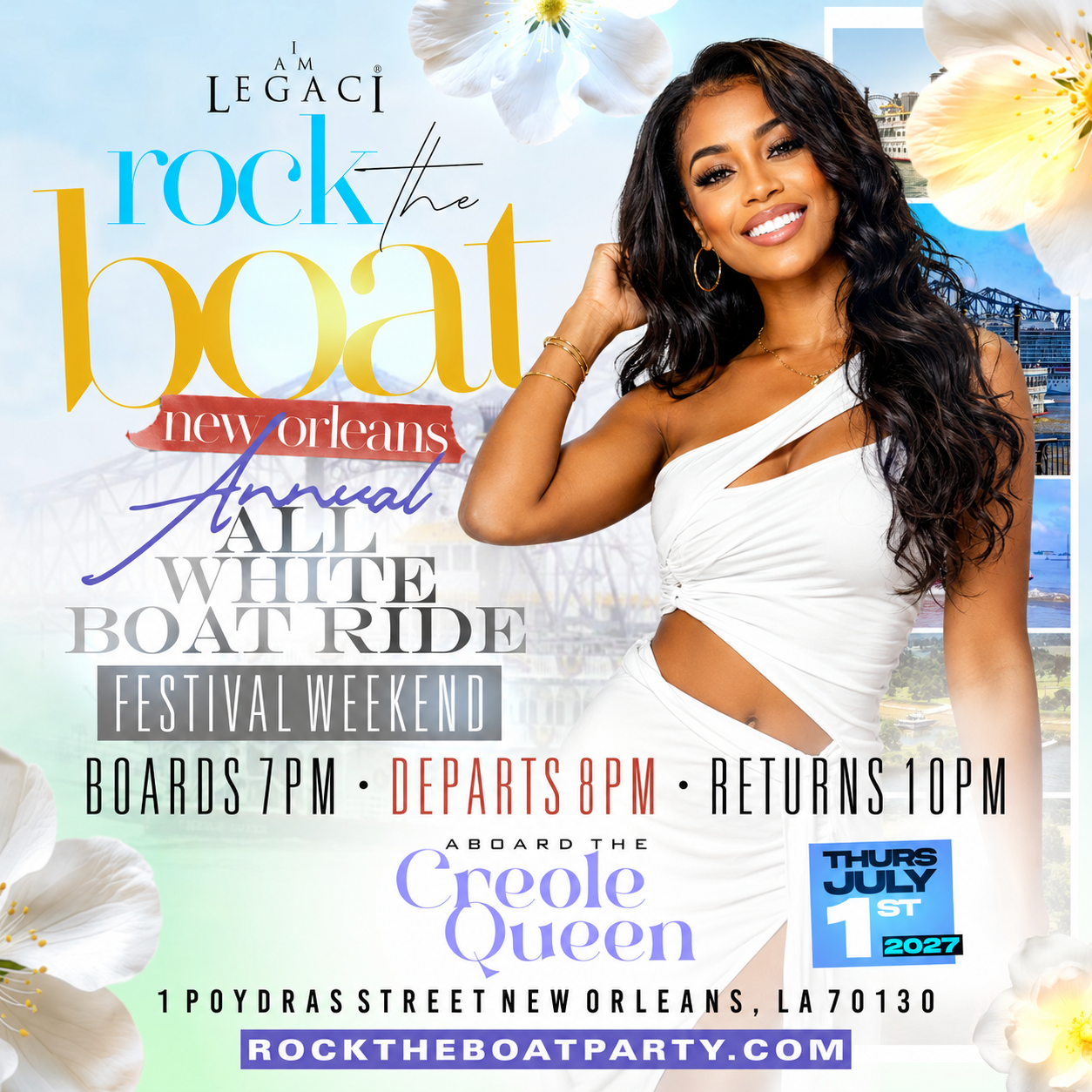 ROCK THE BOAT ANNUAL ALL WHITE BOAT RIDE PARTY 4TH OF JULY WEEKEND 2027 