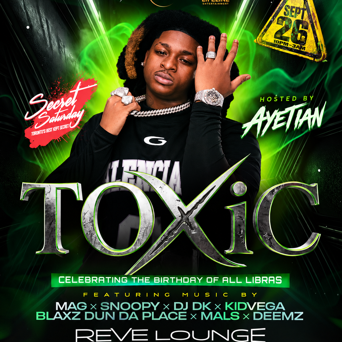 Toxic | Sat Sept 26 | Secret Saturdays @ Limon Lounge 