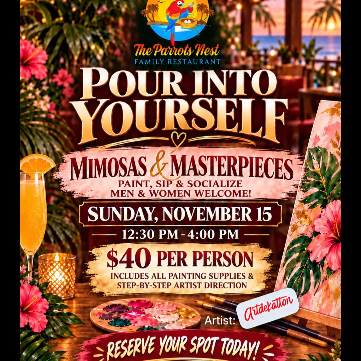 Mimosas & Masterpieces - Pour into Yourself 