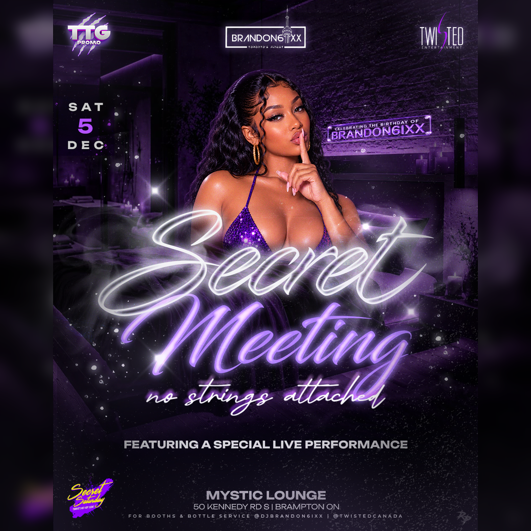 Secret Meeting | Special Guest Artist TBA | Sat Dec 5 | Mystic Lounge 