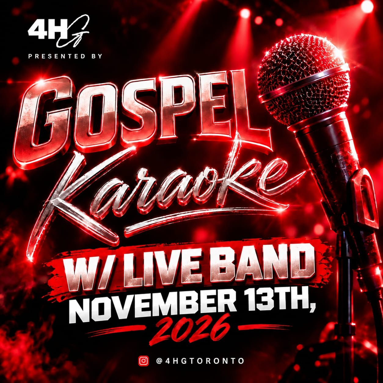 4HG Gospel Karaoke Night Toronto 2026 | Live Band & Food Included 