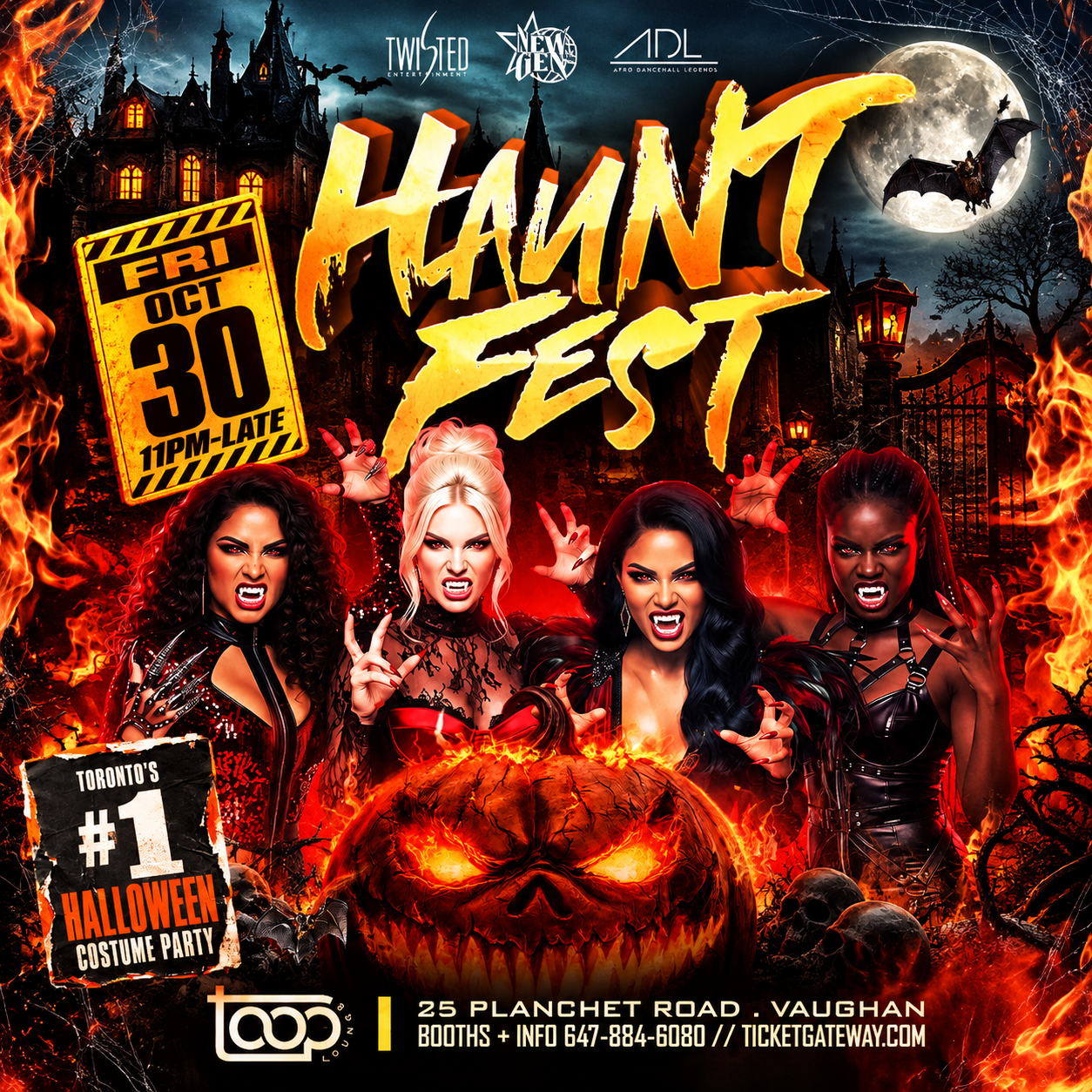 Haunt Fest | Fri Oct 30 | Torontos #1 Costume Party | Toop Lounge 
