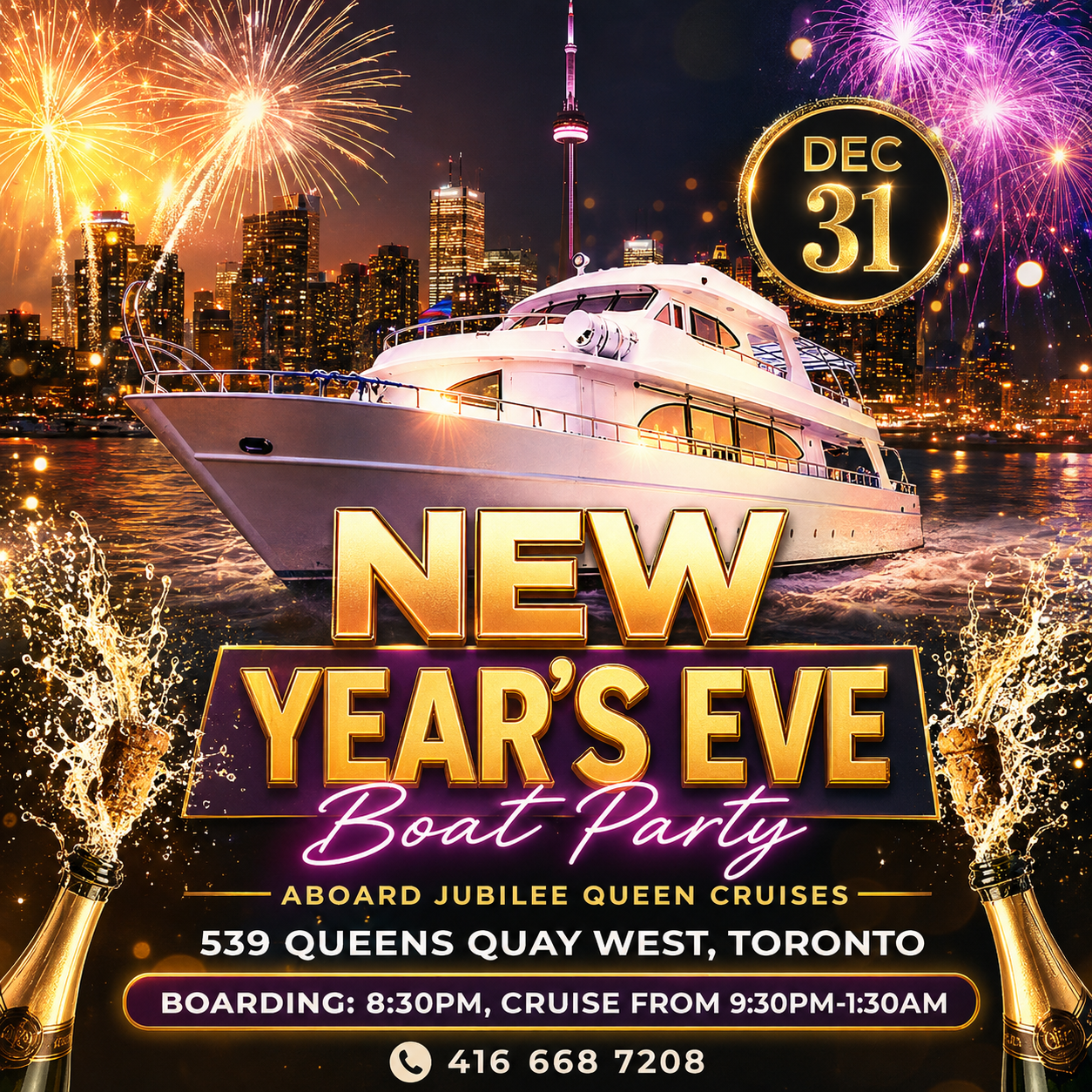 Toronto New Years Eve Boat Party 2027 