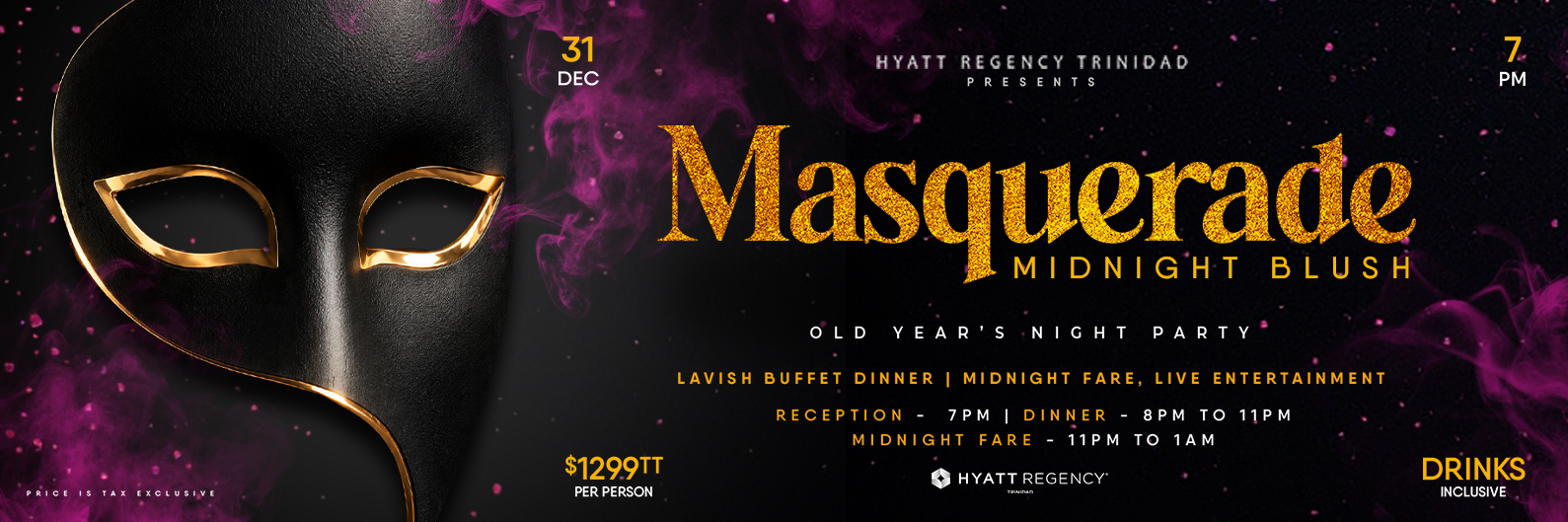Hyatt Regency Trinidad - Masquerade: Midnight Blush | Hyatt Regency ...