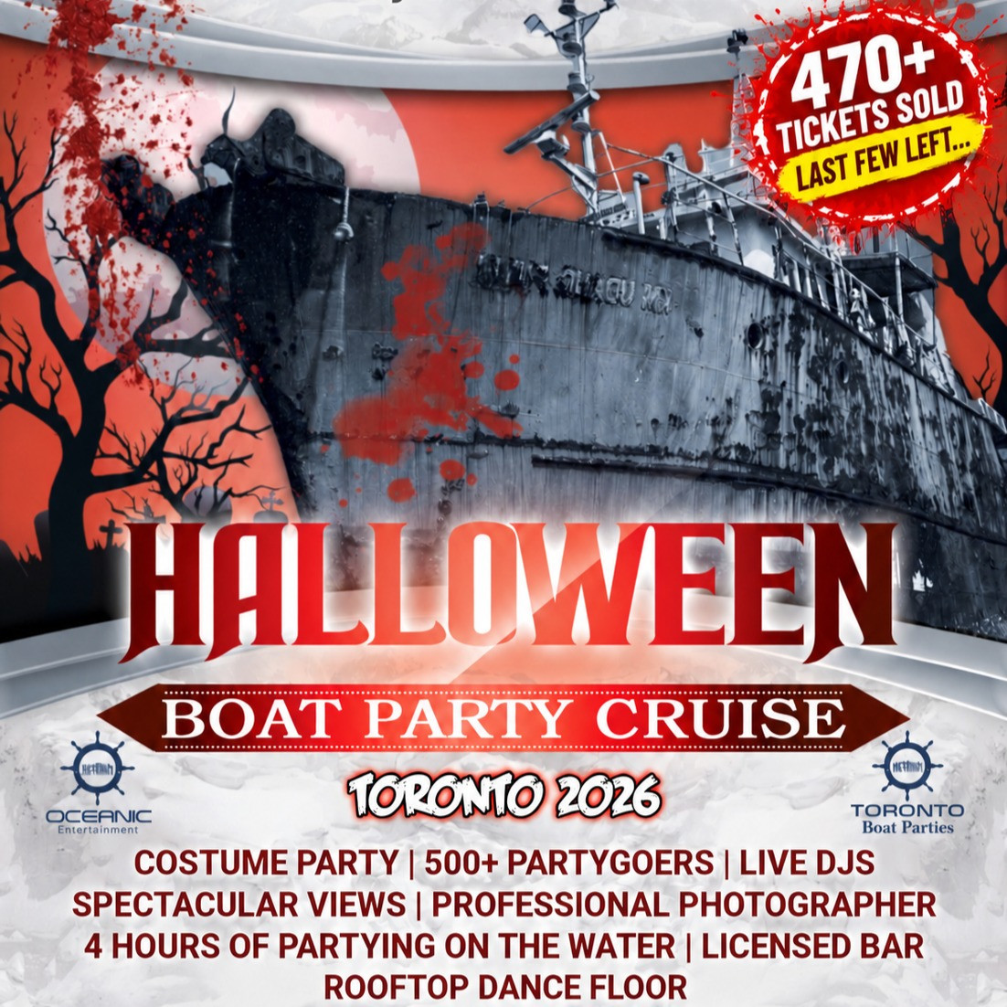 HALLOWEEN BOAT PARTY CRUISE TORONTO 2026 | TICKETS STARTING AT $25 