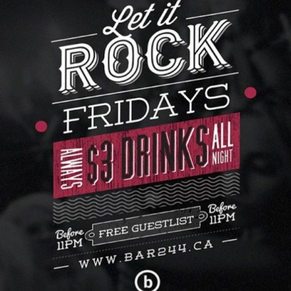 Let It Rock Fridays @ Bar 244 