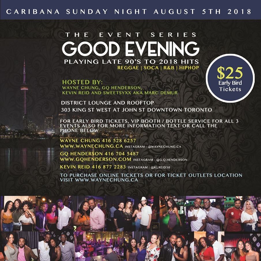 Good Evening | Caribana Weekend Sunday Patio Party |  District Lounge 