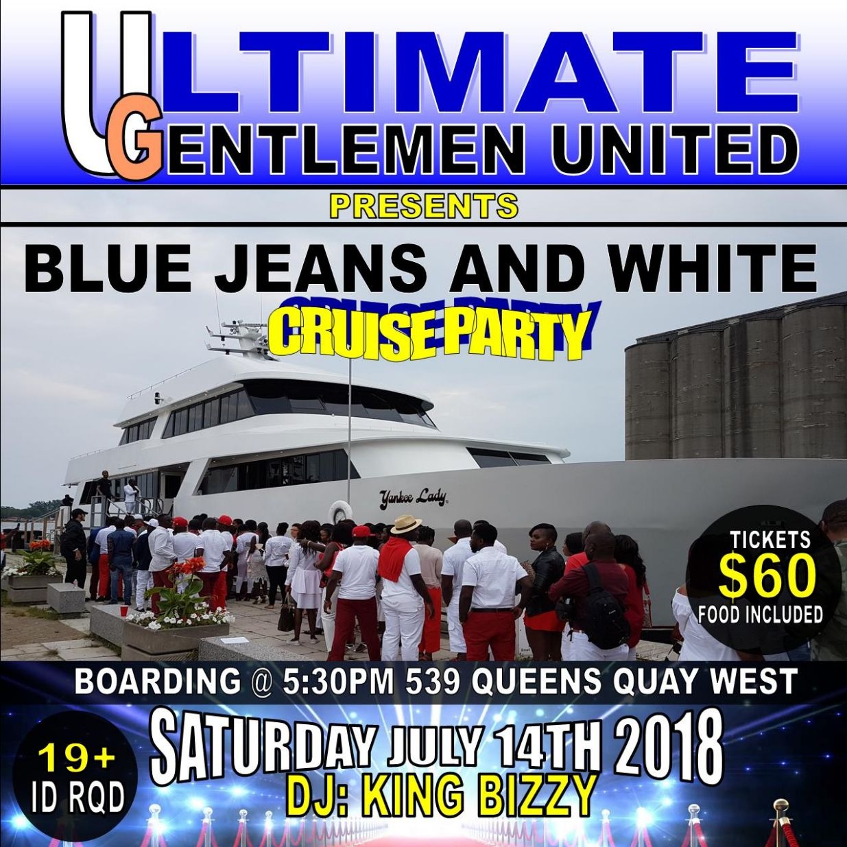 Blue Jean and White Cruise Party