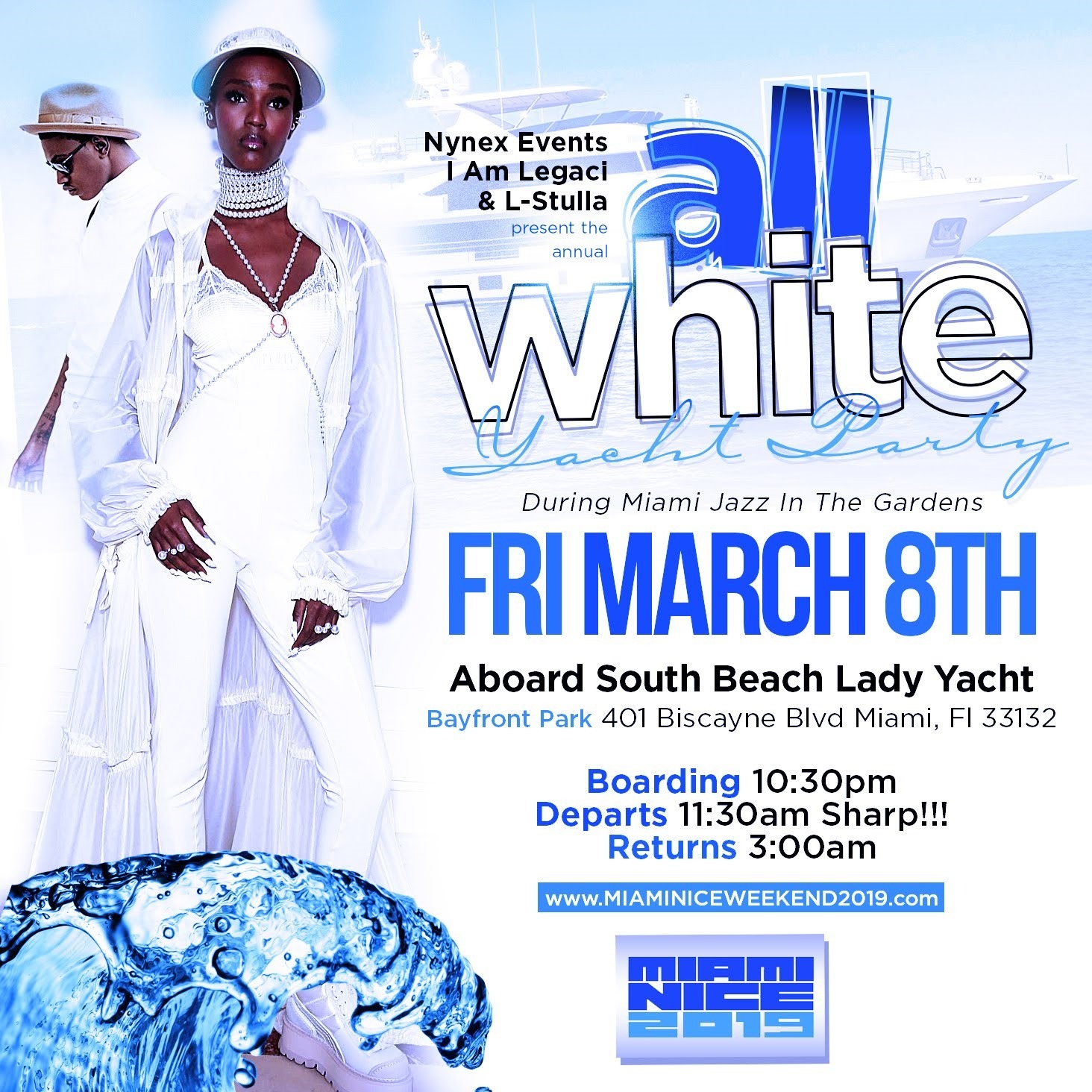 MIAMI NICE 2019 ANNUAL ALL WHITE YACHT PARTY TO START JAZZ IN THE GARDENS WEEKEND