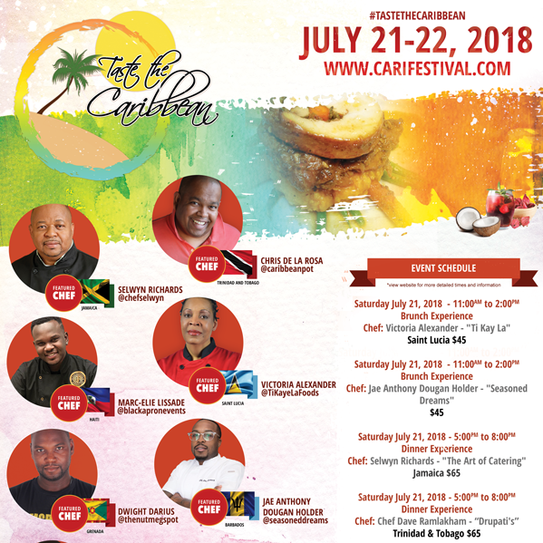 Taste The Caribbean | Saturday July 21th 2018 