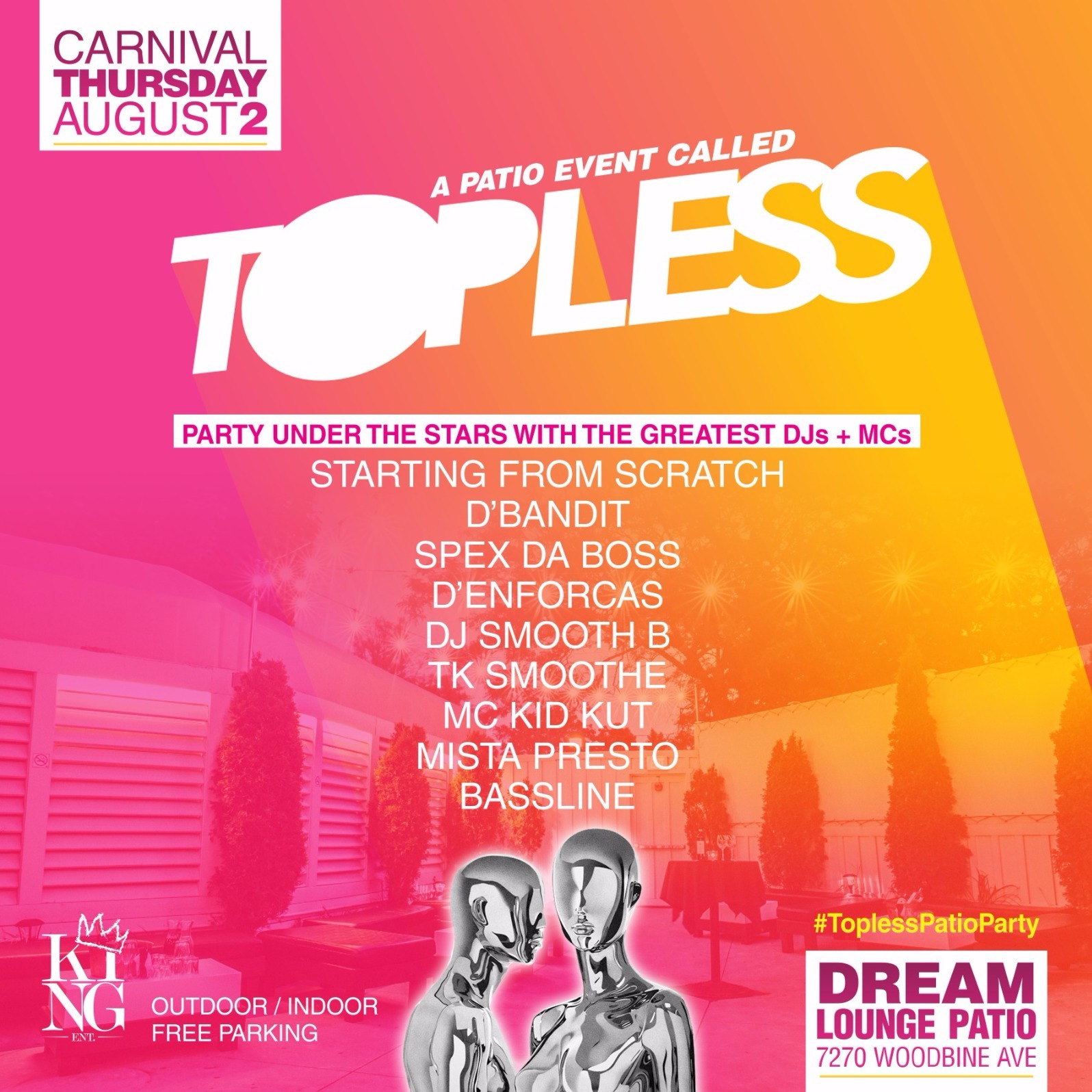 TOPLESS | Carnival Thursday Patio Party 2018