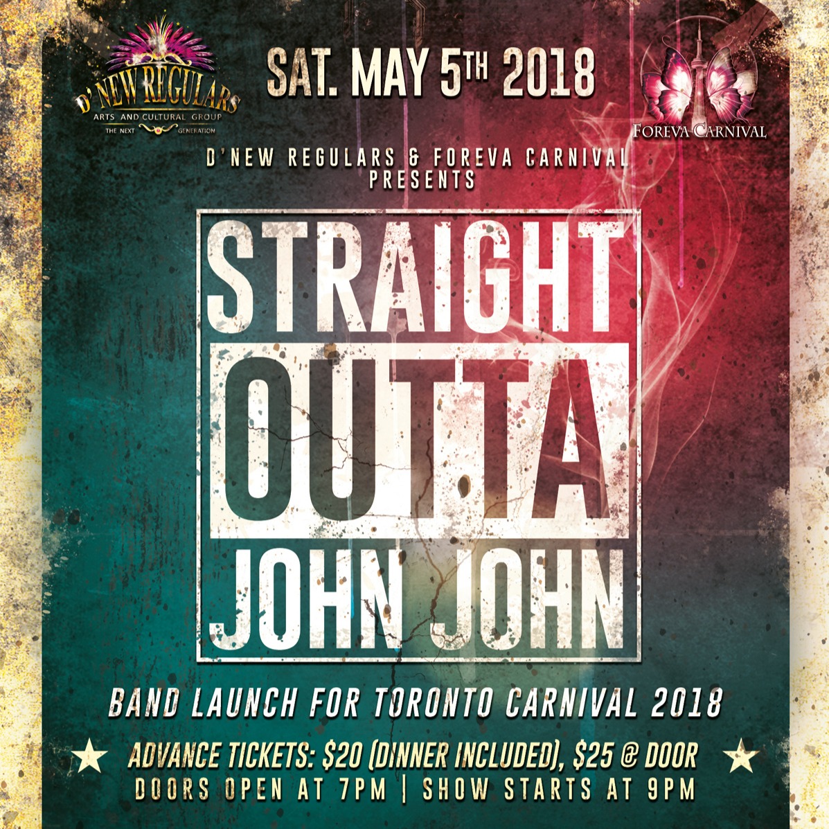 D' NEW REGULARS BAND LAUNCH FOR TORONTO CARNIVAL 2018