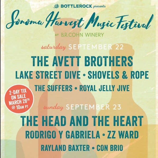 Sonoma Harvest Music Festival - 2 Day Pass Tickets 
