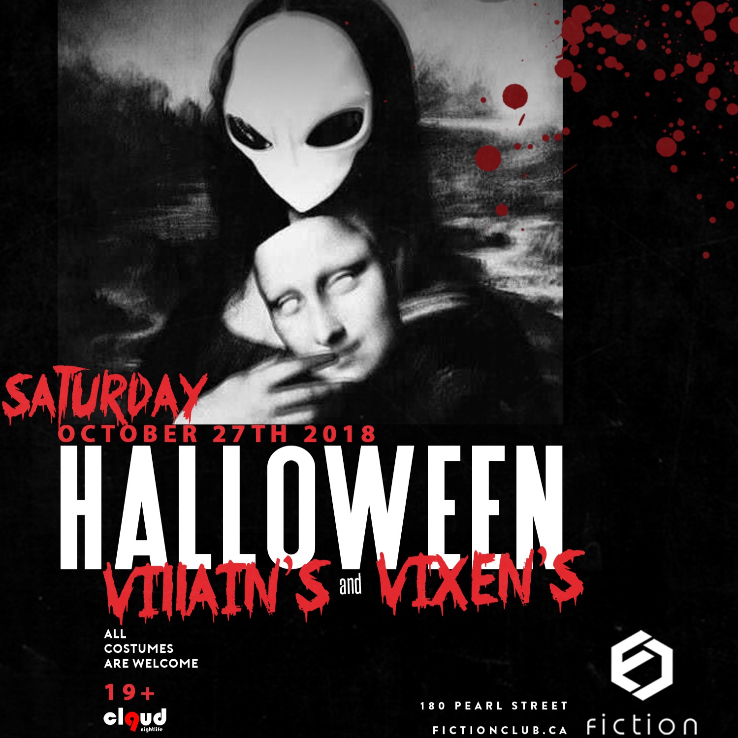 Halloween Sat Oct 27 // Villains & Vixens @ Fiction Club (19+)