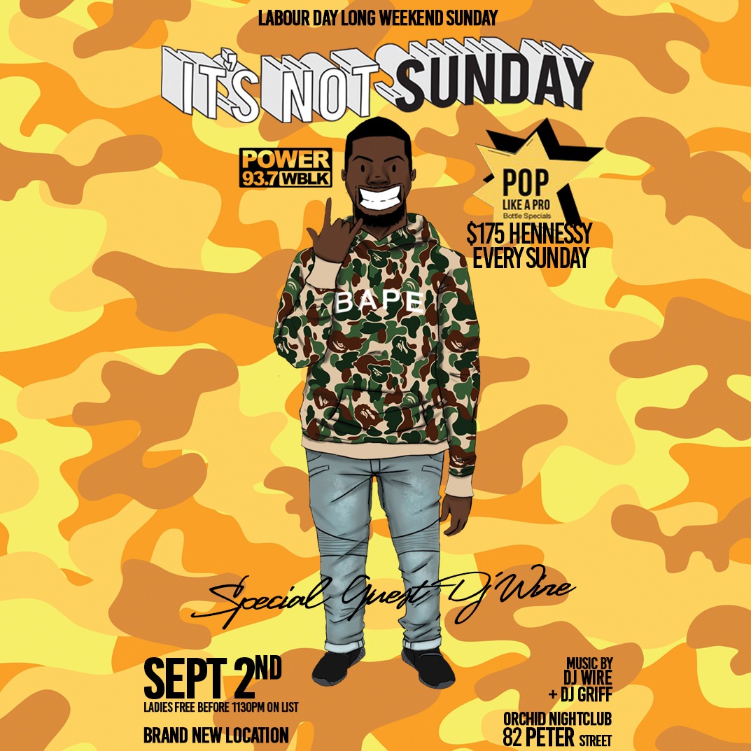 ITS NOT SUNDAY HIP HOP PARTY - LONG WEEKEND