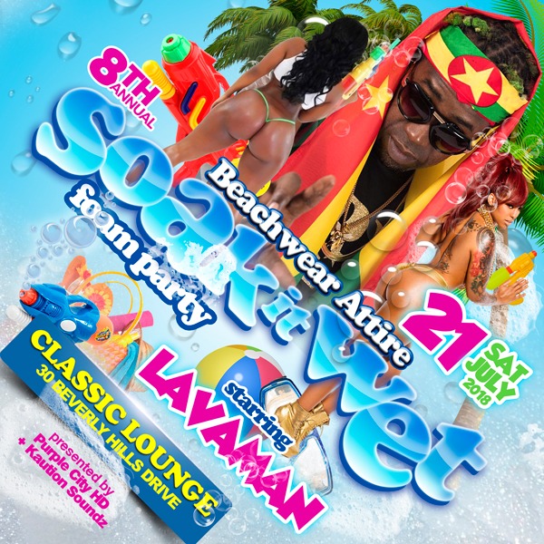 Beachwear Attire Soak It Wet Foam Party