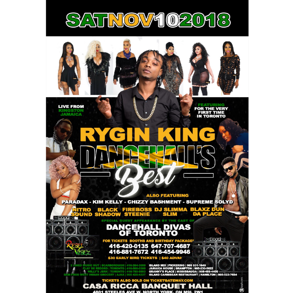 Rygin King Dancehalls's Best Ft Dancehall Diva's Of Toronto 