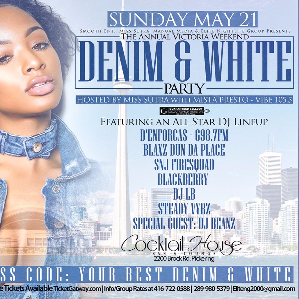 DENIM AND WHITE PARTY PICKERING 2017 TICKETS