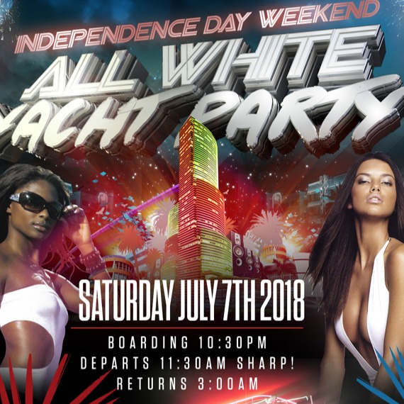 MIAMI NICE 2018 ANNUAL MIAMI 4TH OF JULY INDEPENDENCE DAY WEEKEND ALL WHITE YACHT PARTY