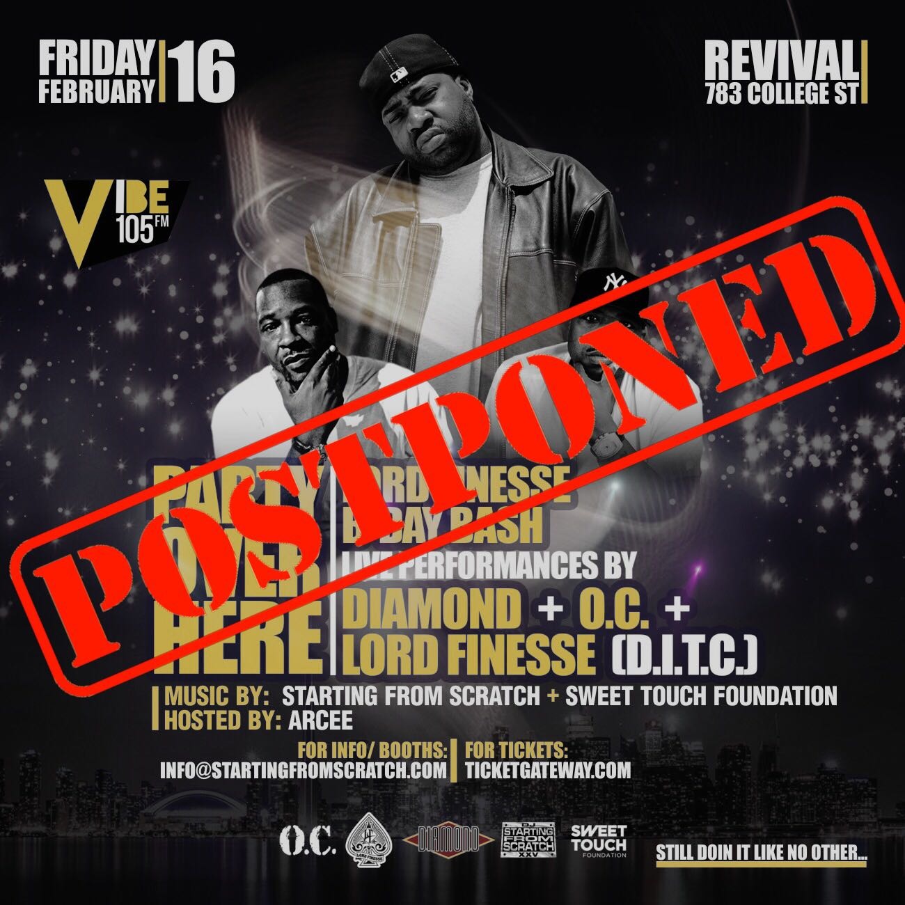 *POSTPONED*  PARTY OVER HERE FEAT LORD FINESSE, DIAMOND & O.C.  LIVE!!