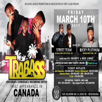 TRABASS - YOUTUBER * COMEDIAN * RECORDING ARTIST