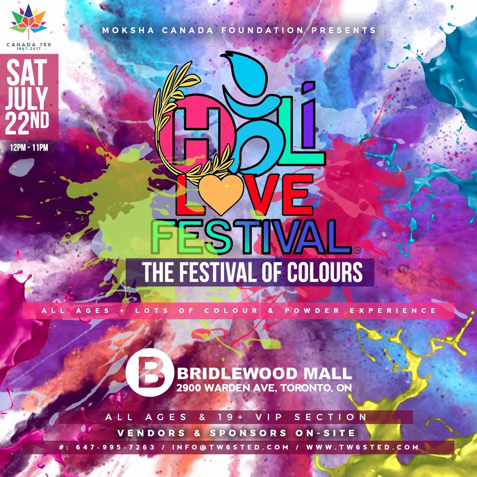 Holi Love Festival: The Festival of Colours | July 22nd | 12 PM - 11 PM