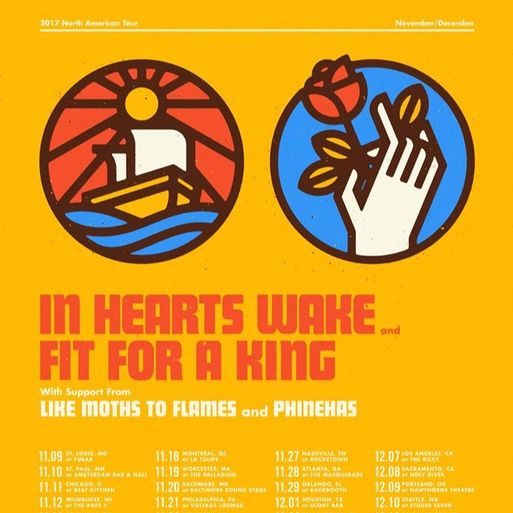 In Hearts Wake & Fit For A King at Hard Luck Bar