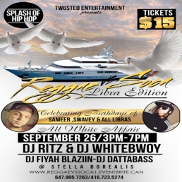 REGGAE VS SOCA ON THE LAKE | LIBRA EDITION | WHITE X WHITE | SEPT 26TH