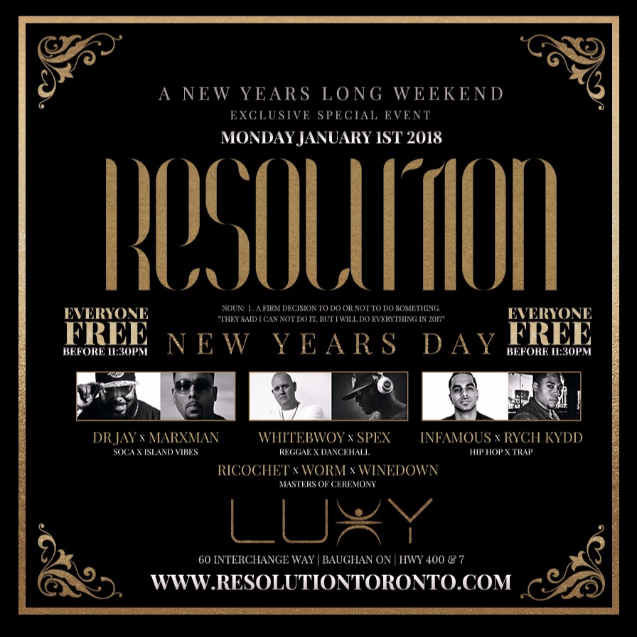 RESOLUTION 2018 | FREE NEW YEARS DAY APPRECIATION EVENT