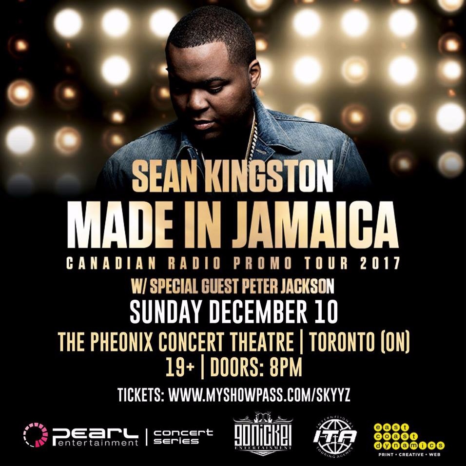 Sean Kingston Toronto Concert Tickets Phoenix Concert Theatre