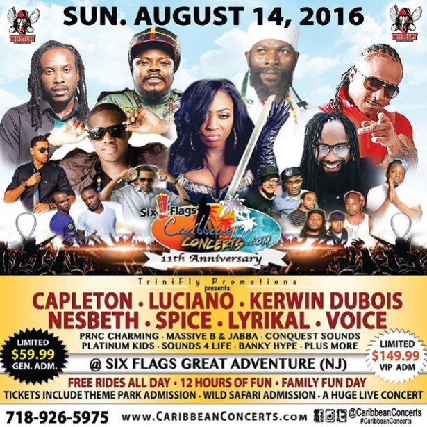 TriniFly Promotions Presents Six Flags 11 Annual Caribbean Concerts Series 