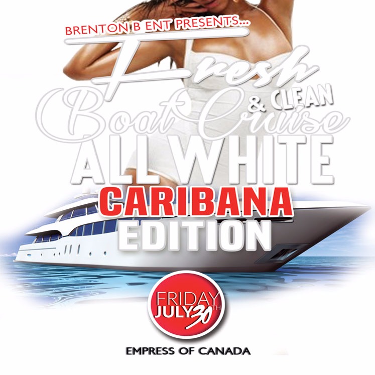All White Caribana Boat Cruise Fresh & Clean