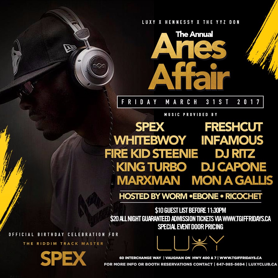 TGIF Fridays - The Annual Aries Affair