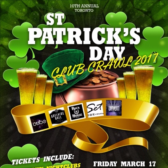 St. Patrick's Day Club Crawl Toronto Event Party