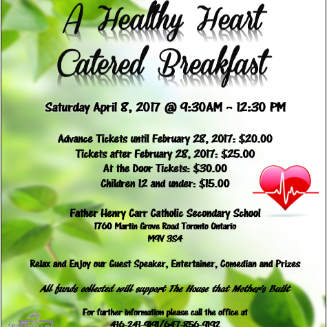 A HEALTHY HEART CATERED BREAKFAST