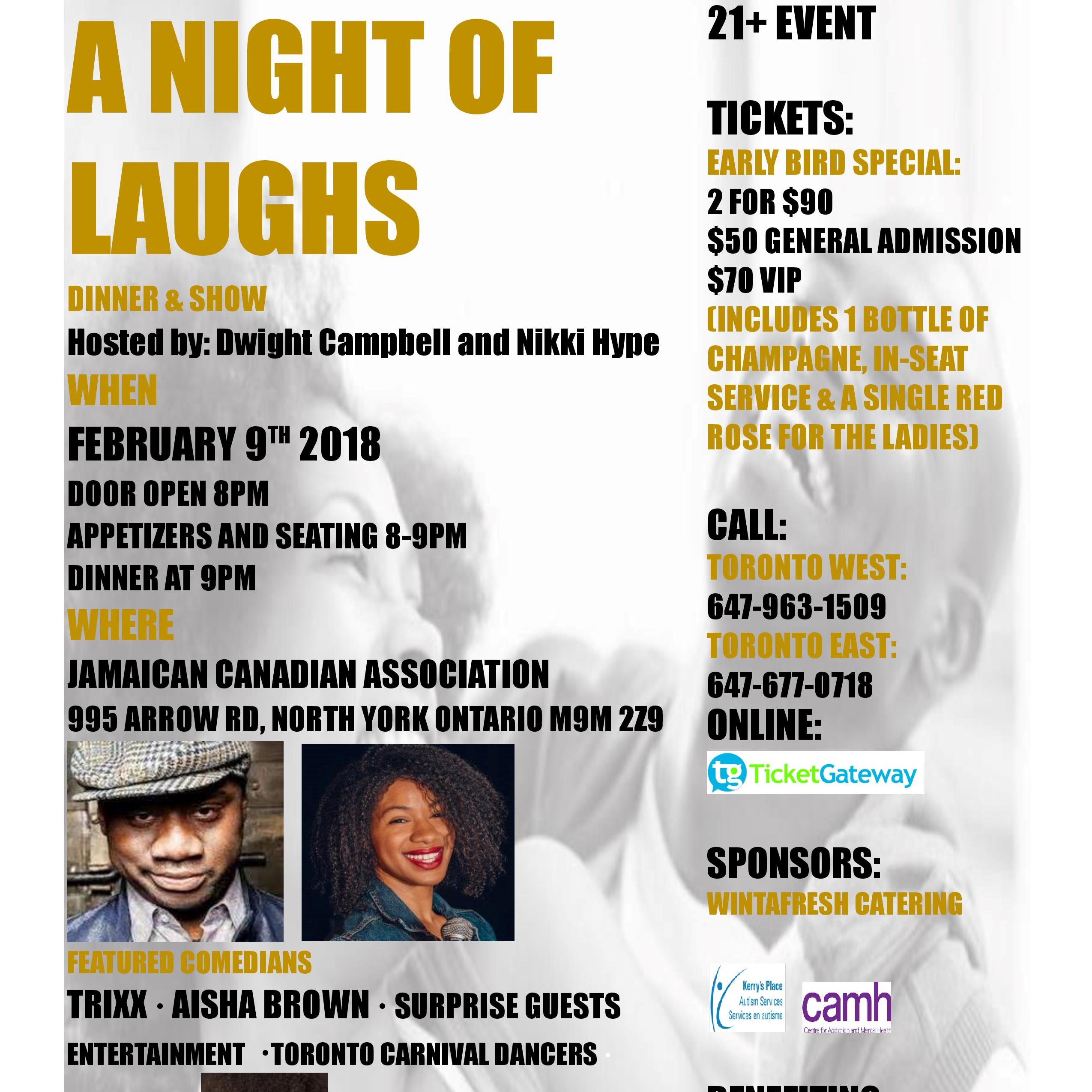 A NIGHT OF LAUGHS DINNER & SHOW