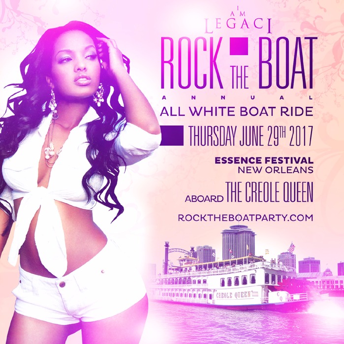 ROCK THE BOAT 2017 THE ANNUAL ALL WHITE BOAT RIDE PARTY DURING NEW ORLEANS ESSENCE MUSIC FESTIVAL