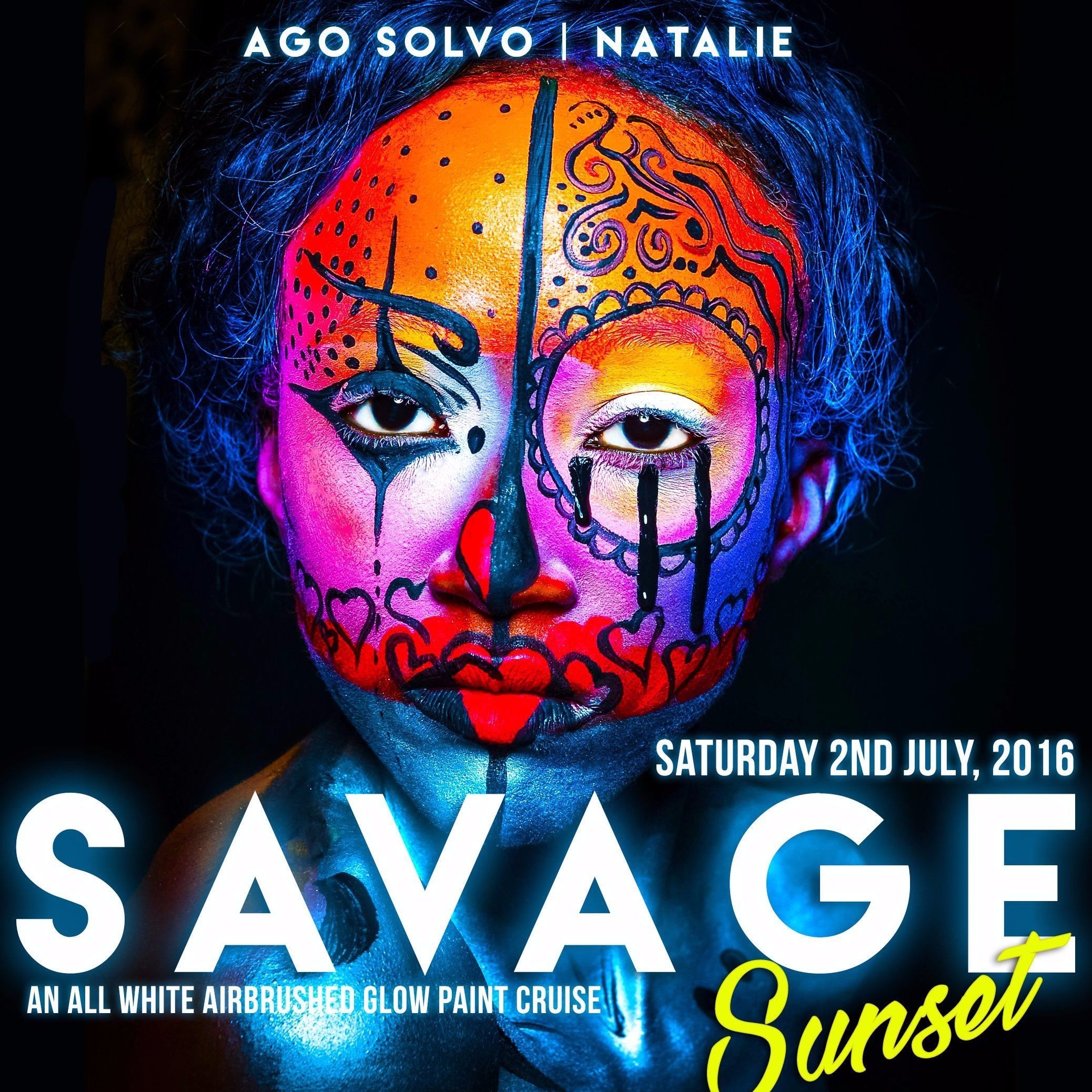 Savage Sunset- An Airbrushed Glow Paint Cruise 