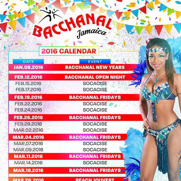 BACCHANAL JAMAICA CARNIVAL 2016 (MARCH 26TH - APRIL 4TH)