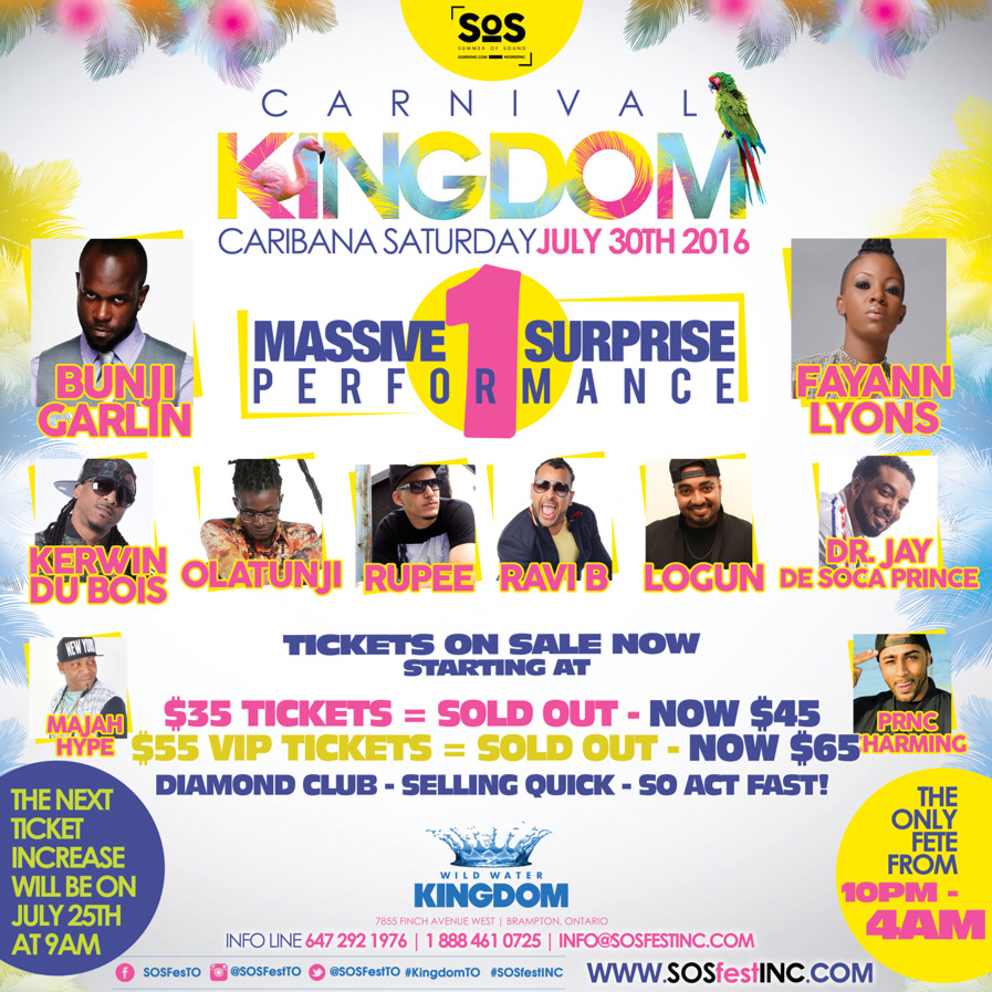 Carnival Kingdom 2016 | Caribana Saturday's Biggest Concert Event 