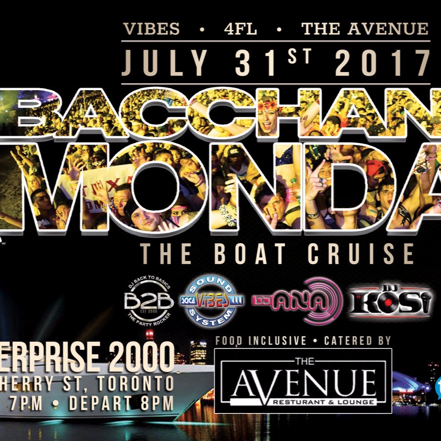 BACCHANAL MONDAY - THE BOAT CRUISE